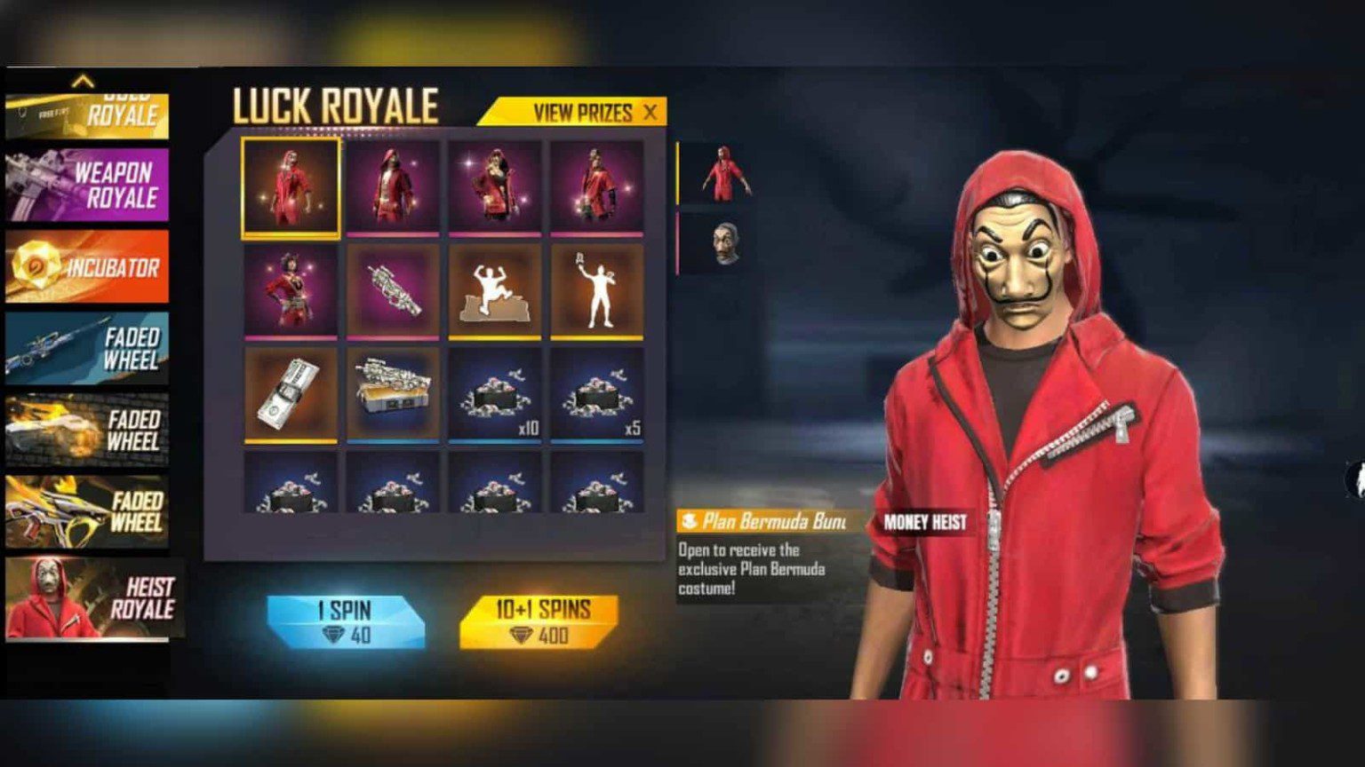 How To Get The Plan Bermuda Bundle In Free Fire Heist Royale Firstsportz