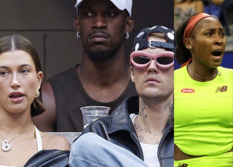 Justin Bieber And Jimmy Butler Watch Coco Gauff At US Open