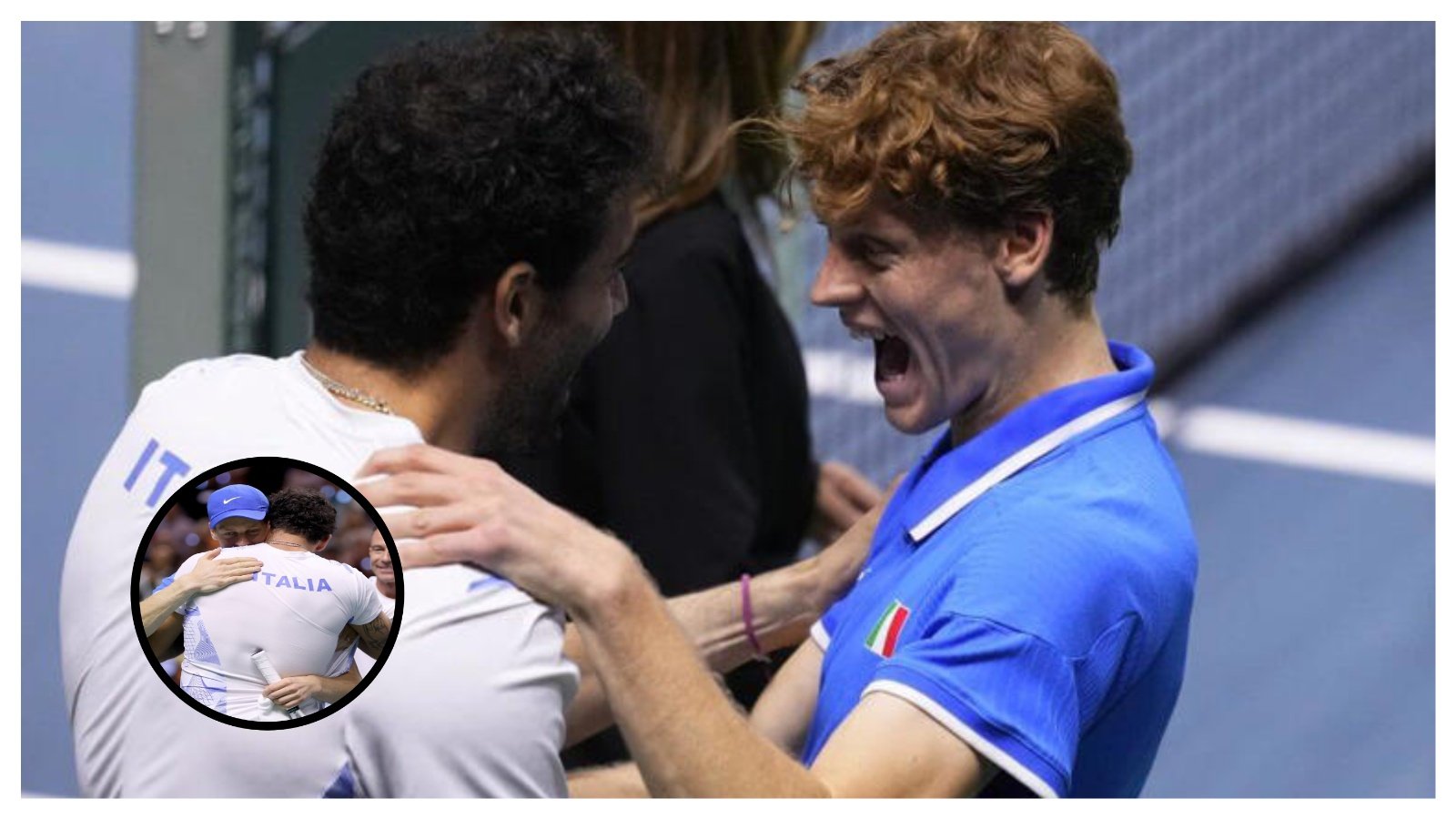 WATCH Jannik Sinner And Matteo Berrettini Share An Emotional Hug After