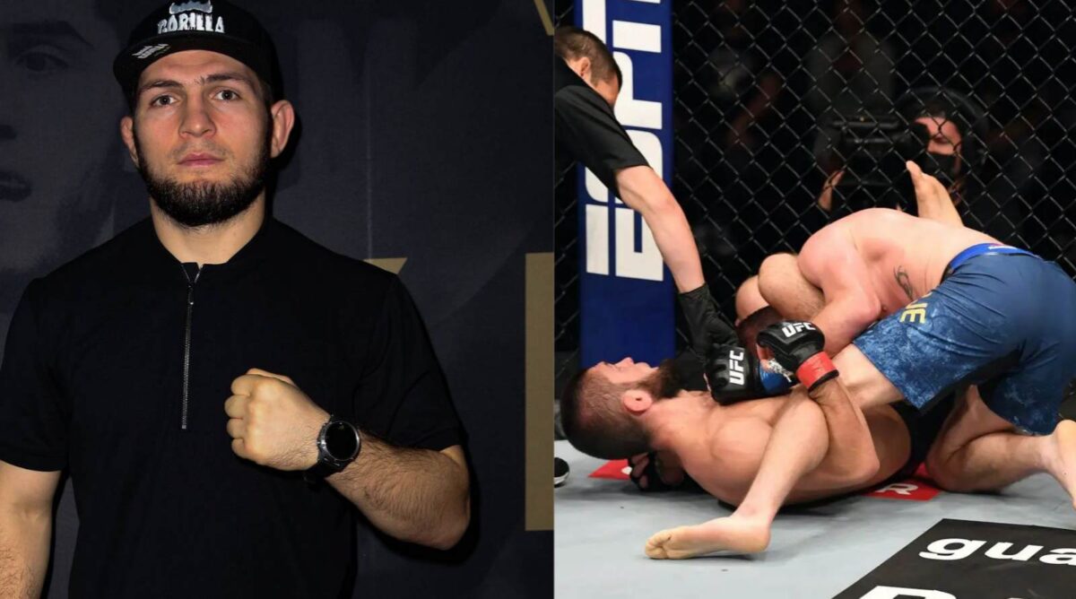 Khabib Nurmagomedov used the technique from the top instead of bottom