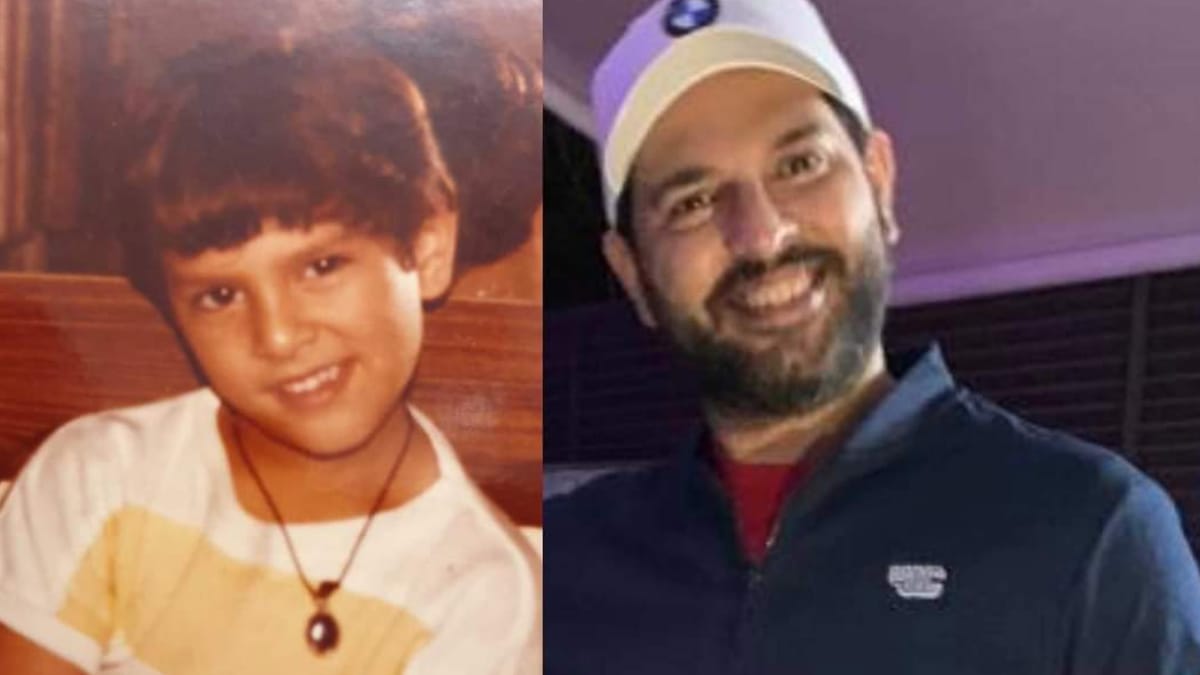 “Nothing changed except beard” Yuvraj Singh shared his childhood picture