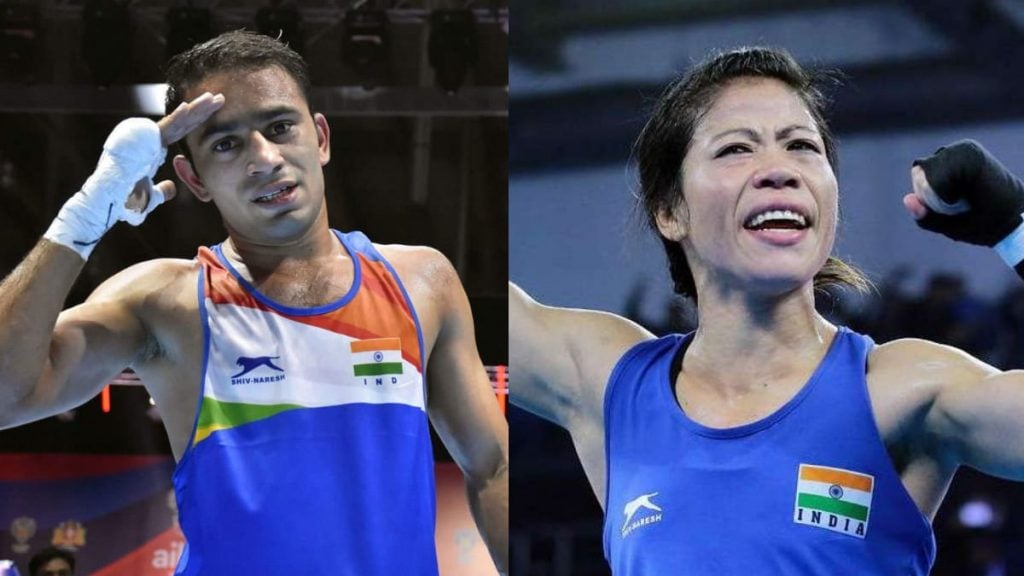 Amit Panghal and Mary Kom