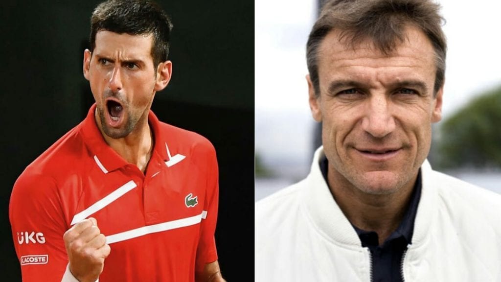 Novak Djokovic and Mats Wilander