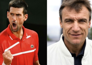 Novak Djokovic and Mats Wilander