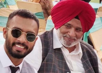Mandeep Singh with his father