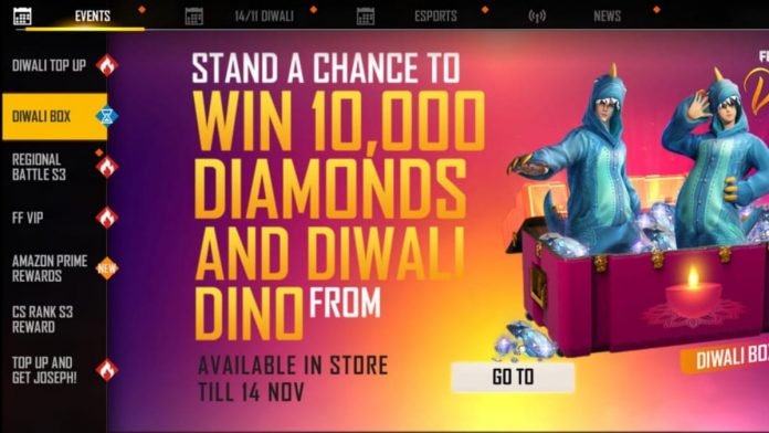 free fire 10000 diamonds event