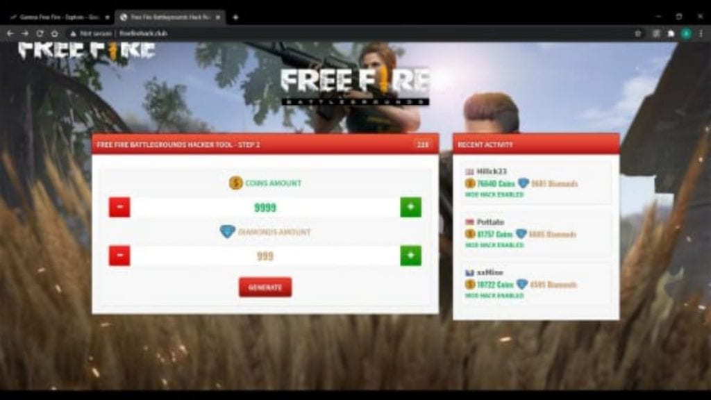 Garena Free Fire Free Fire Hack Club And Steps To Hack Diamonds Firstsportz