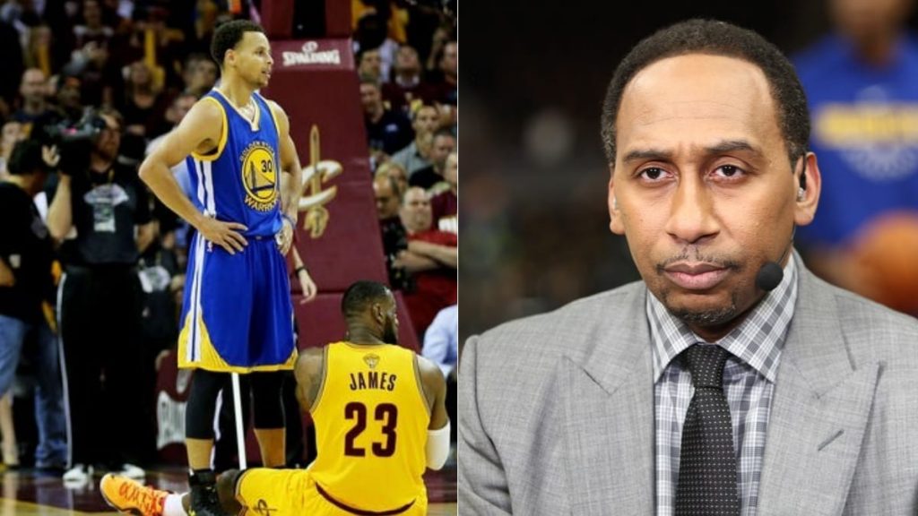 Stephen Curry, LeBron James and Stephen A. Smith