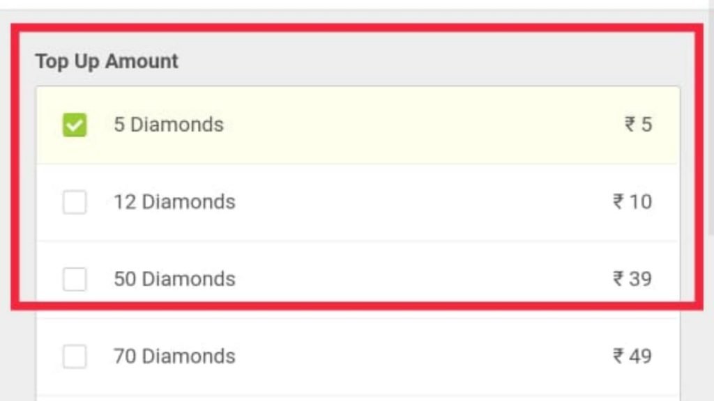 Free Fire Diamonds Top Up - SEAGM