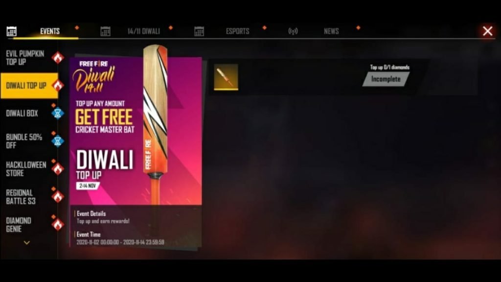 1 diamond top up free fire india