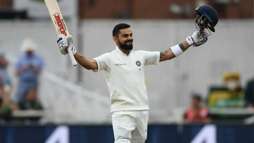 Virat Kohli in the Nottingham Test 2018