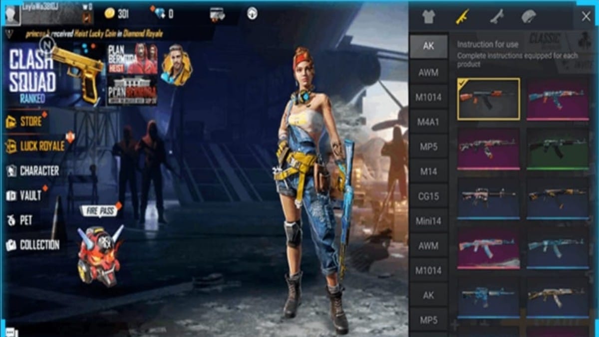 free fire gun skin hack mod apk