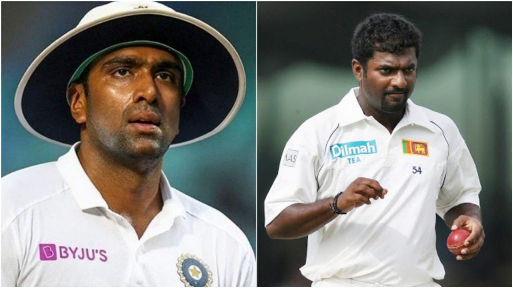 Ravichandran Ashwin and Muttiah Muralitharan