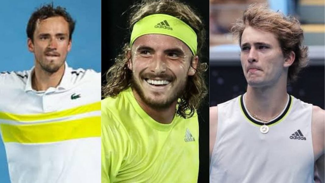 Daniil Medvedev, Stefanos Tsitsipas, Alexander Zverev Daniil Medvedev, Stefanos Tsitsipas, Alexander Zverev