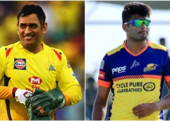 MS Dhoni and K Gowtham