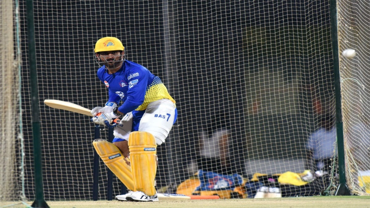 IPL 2021: WATCH – MS Dhoni smashes bowlers around the park at the nets ahead of clash against Delhi Capitals