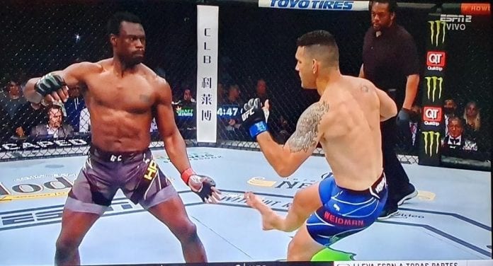 chris weidman leg break uriah hall