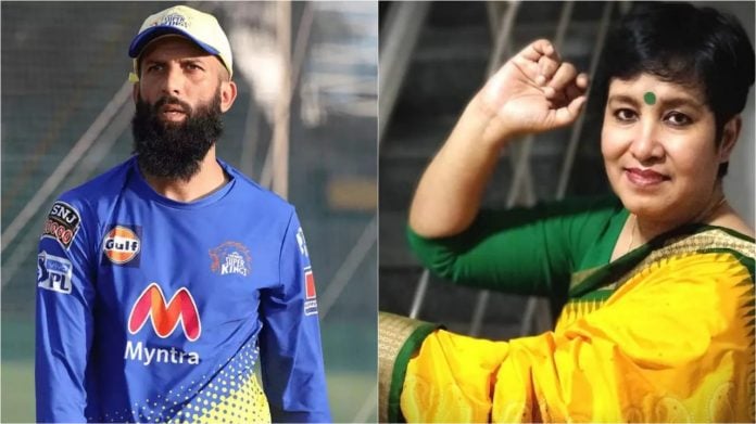 Moeen Ali and Taslima Nasreen Moeen Ali and Taslima Nasreen