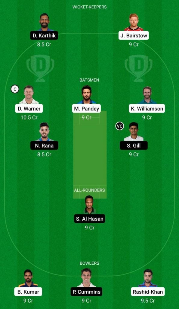 Ipl 2021 Sunrisers Hyderabad Vs Kolkata Knight Riders Dream11 Team Prediction Top Dream11 Picks For Srh Vs Kkr Firstsportz