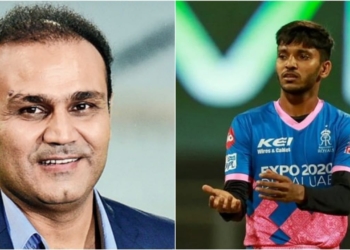 Virender Sehwag and Chetan Sakariya