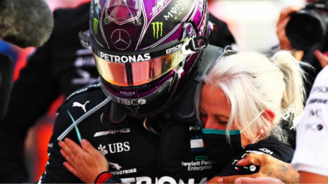 Lewis Hamilton and Angela Cullen Lewis Hamilton and Angela Cullen