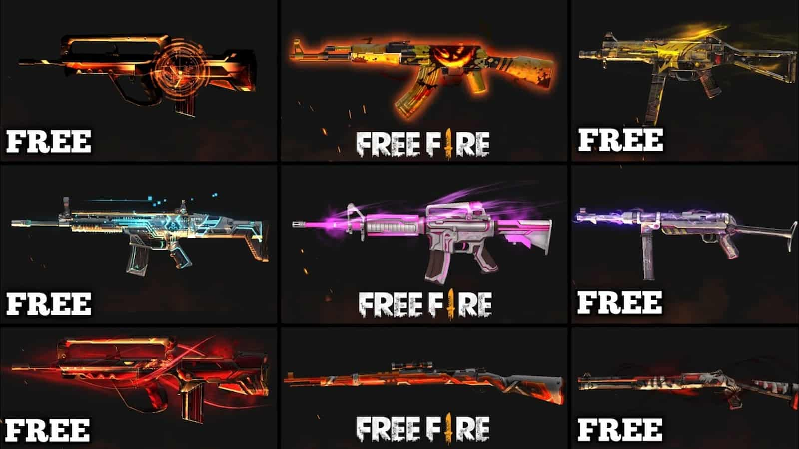 Top 5 Legendary Gun Skins of Free Fire