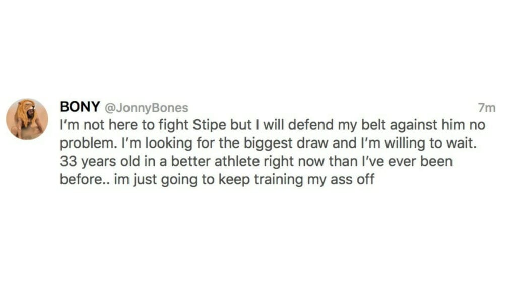 Jon Jones tweet 2 - FirstSportz