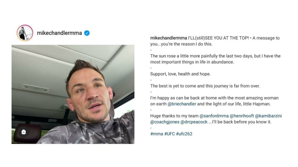 Michael Chandler's Instagram Post