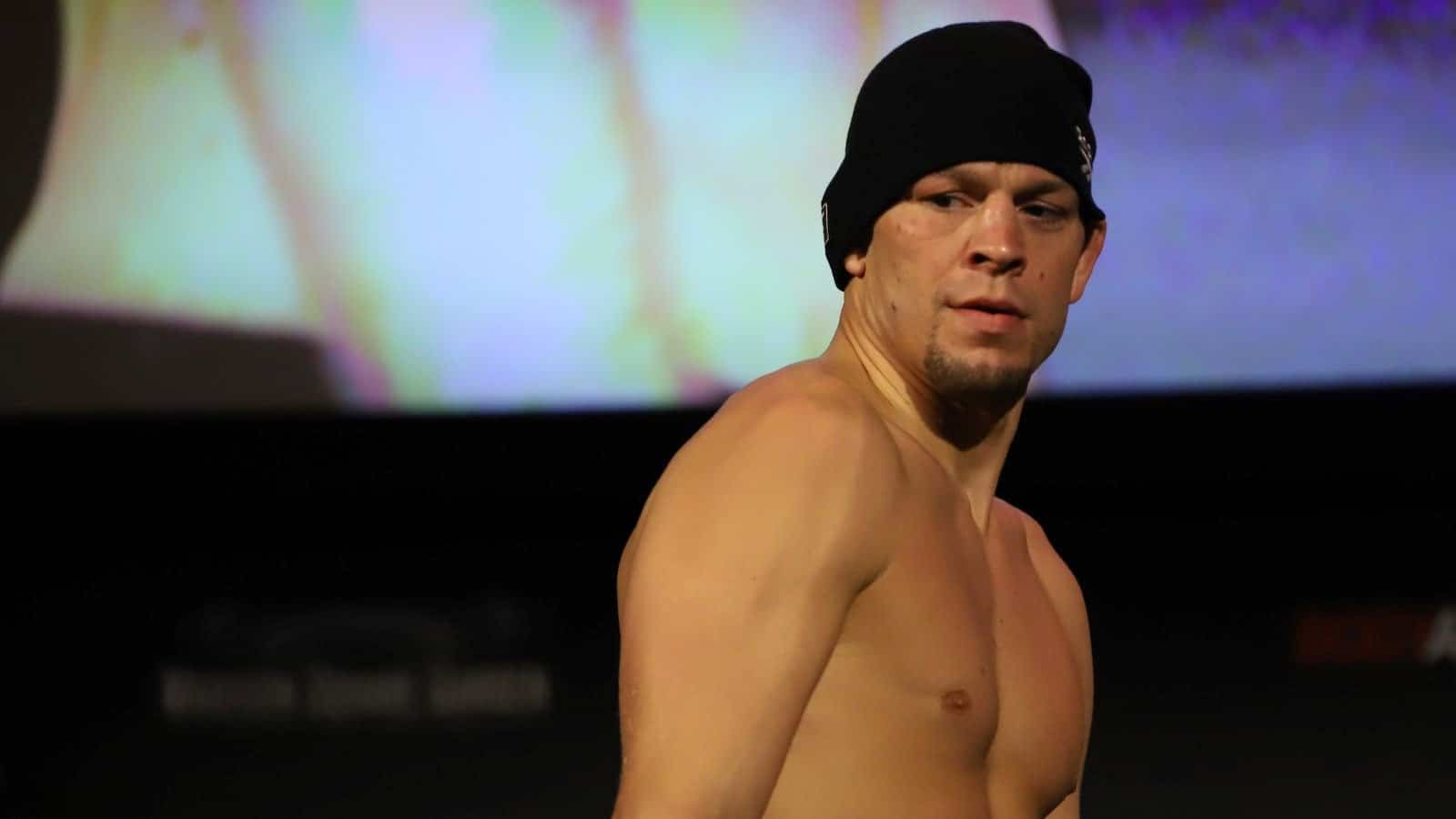 How many times Nate Diaz has been finished in his MMA career?