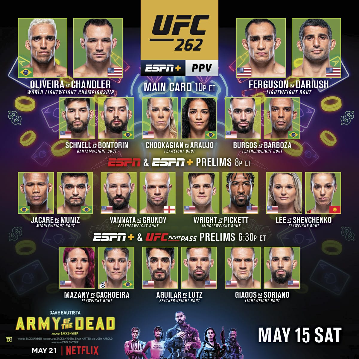 UFC 262 Fight Card 