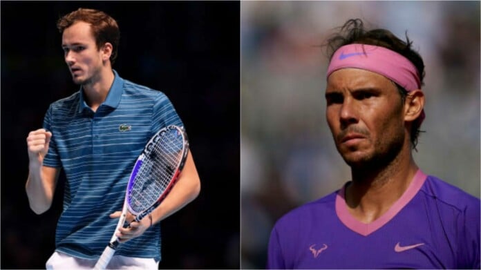 Daniil Medvedev and Rafael Nadal Daniil Medvedev and Rafael Nadal