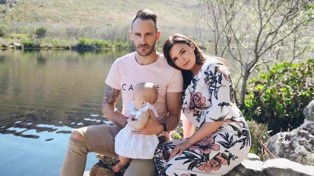 Faf du Plessis with his family