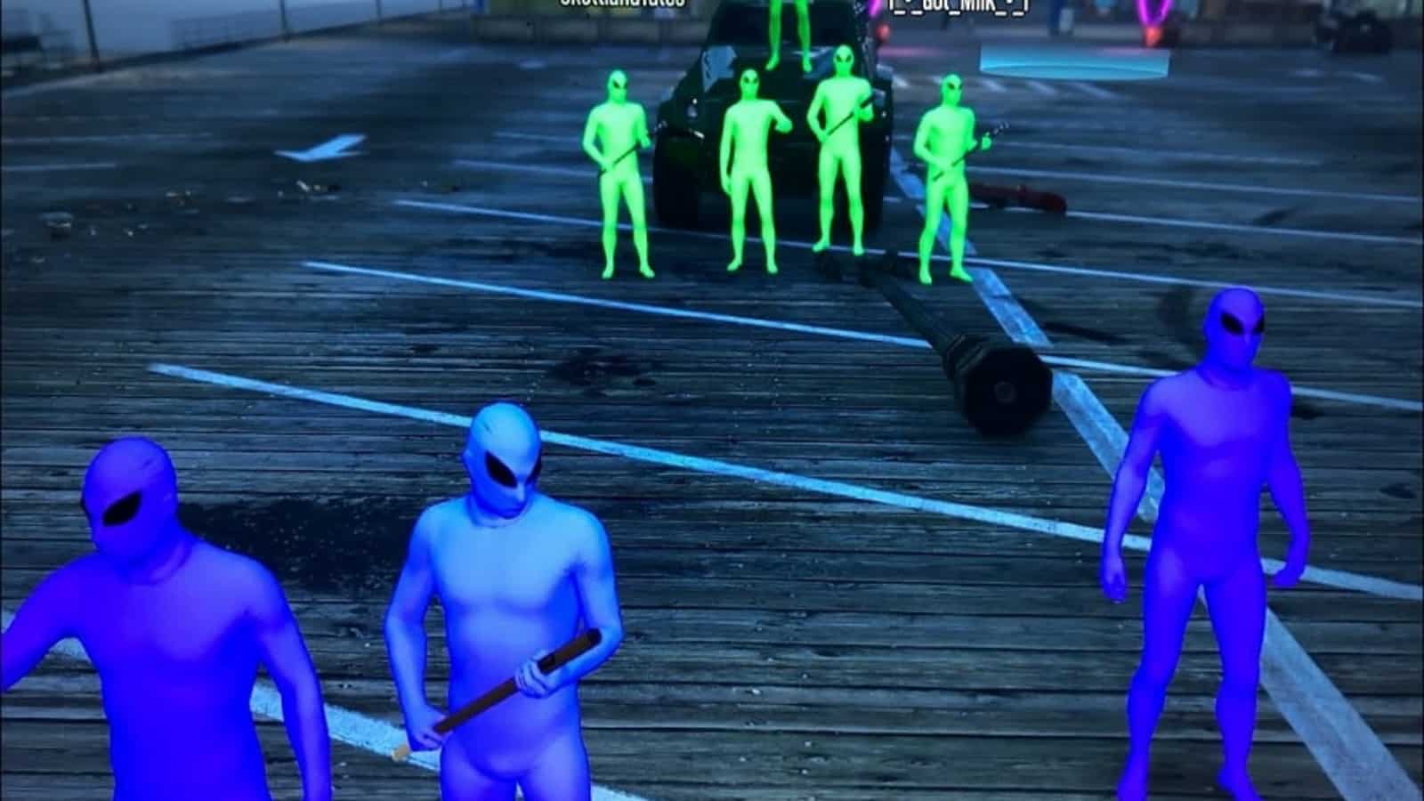 GTA Online Green vs Purple Alien War Explained
