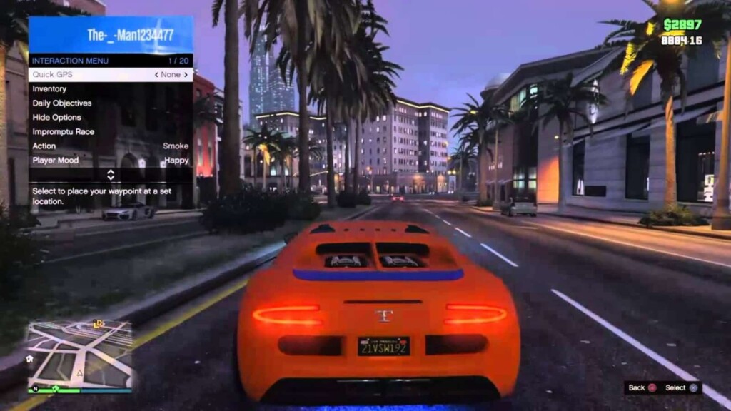 How to open the Interaction Menu in GTA 5 Online on PS4, Xbox One