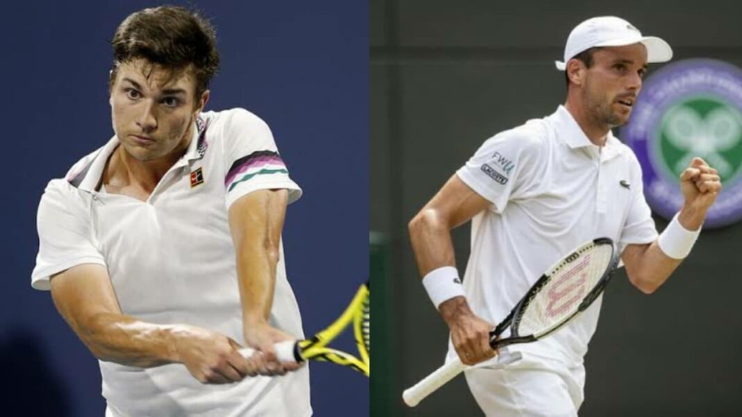 Miomir Kecmanovic and Roberto Bautista Agut Miomir Kecmanovic and Roberto Bautista Agut