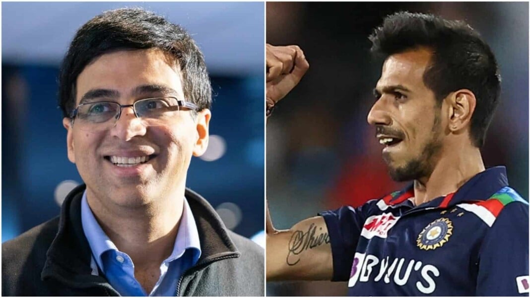 Yuzvendra Chahal and Vishwanathan Anand Yuzvendra Chahal and Vishwanathan Anand