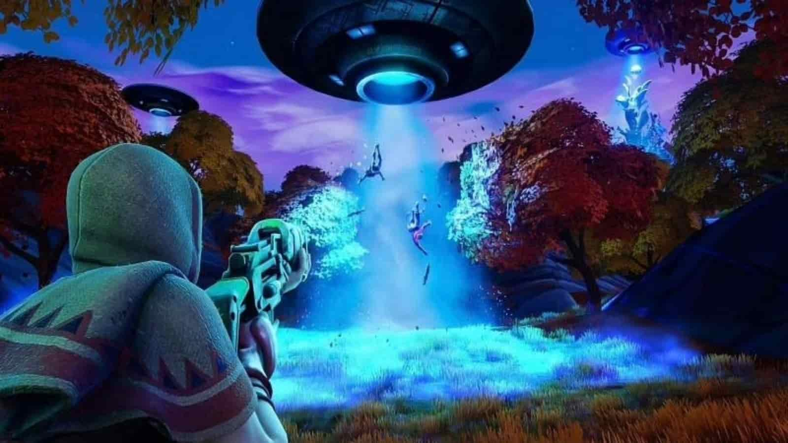 Aliens in Fortnite - Where are the Fortnite UFOs and How to Get abducted by Aliens