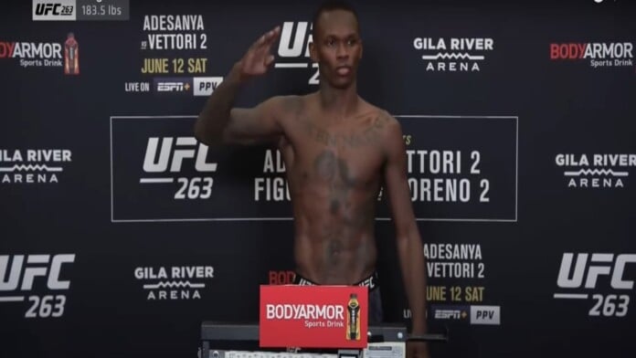 Israel Adesanya Israel Adesanya UFC 263 weigh ins