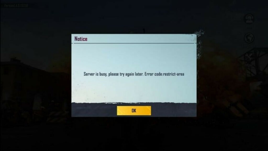 Fix 'Server Busy restrict area' error code in BGMI