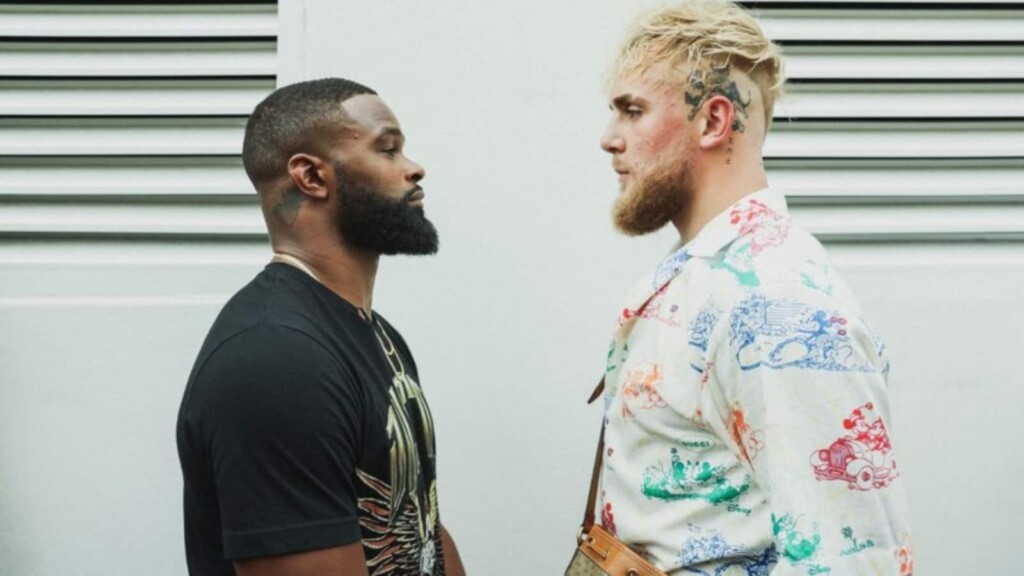 Tyron Woodley and Jake Paul