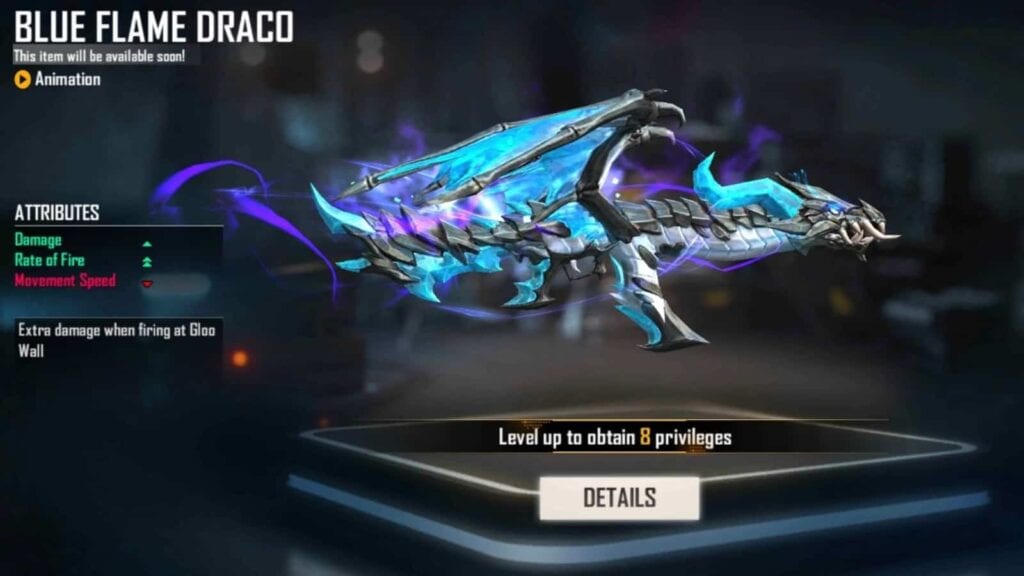 BLue Flame Draco AK In Free Fire