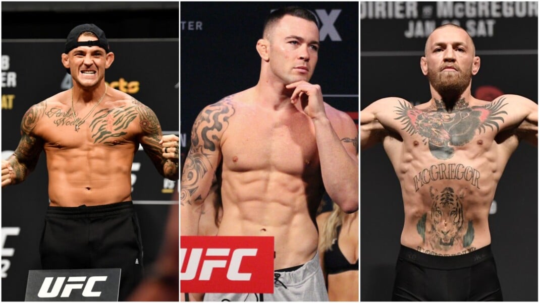 Dustin Poirier, Colby Covington and Conor McGregor Dustin Poirier, Colby Covington and Conor McGregor