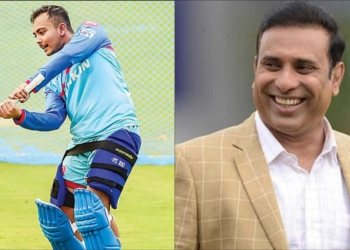 Prithvi Shaw and VVS Laxman