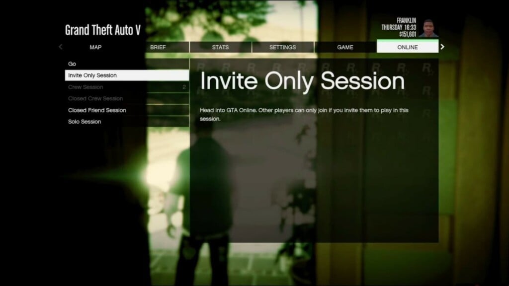 GTA Online – Create/Join A Private Session