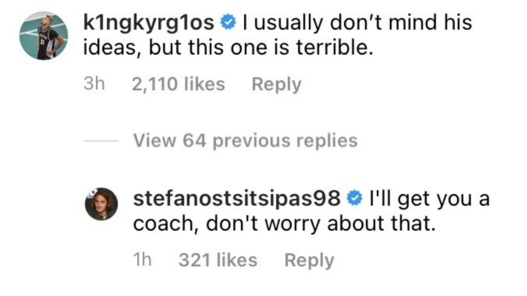 Nick Kyrgios and Stefanos Tsitsipas