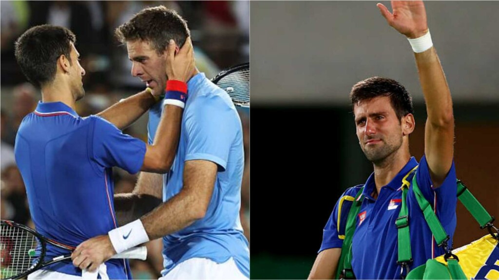 Juan Martin Del Potro and Novak Djokovic