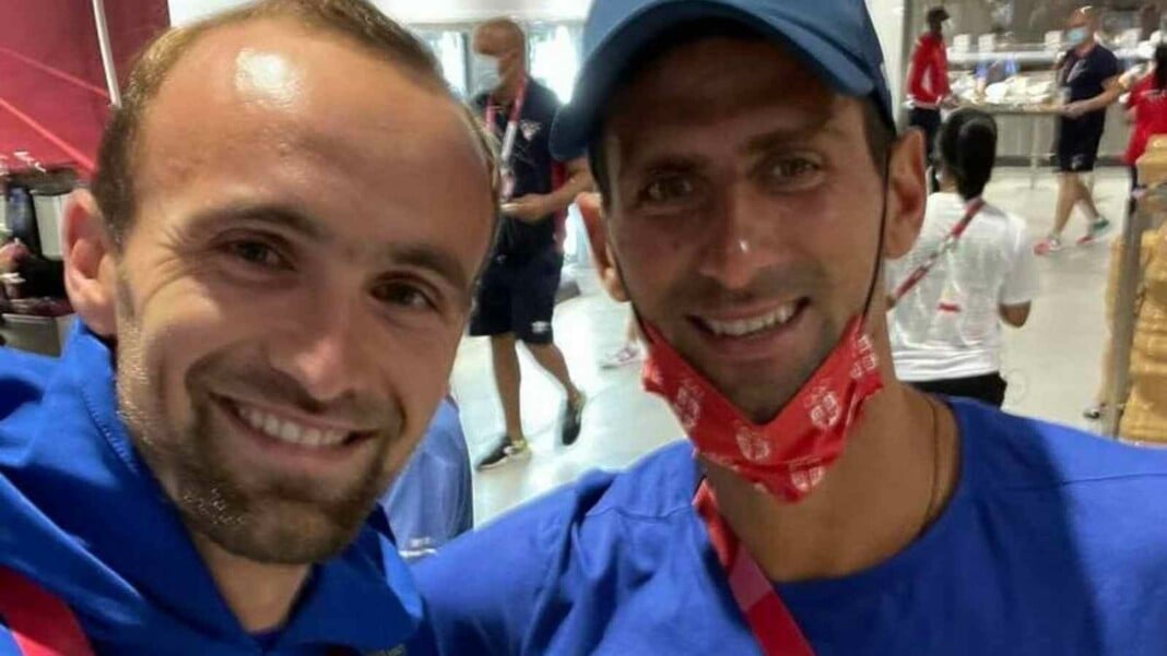 Amel Tuka and Novak Djokovic Amel Tuka and Novak Djokovic