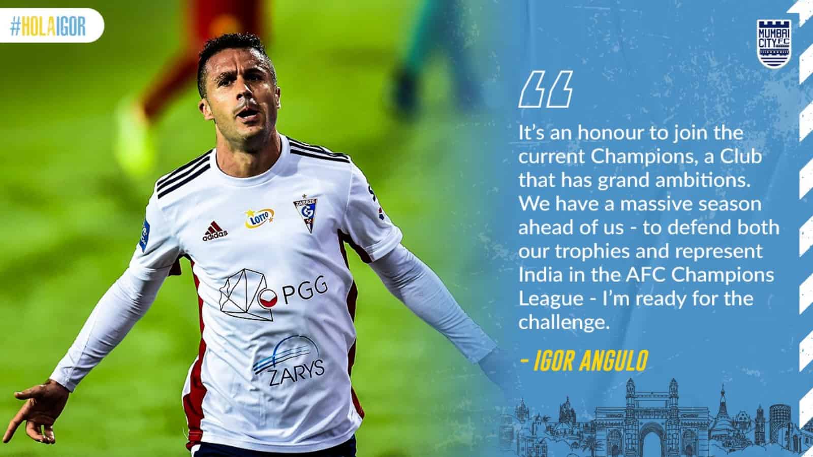 Mumbai City announces Igor Angulo