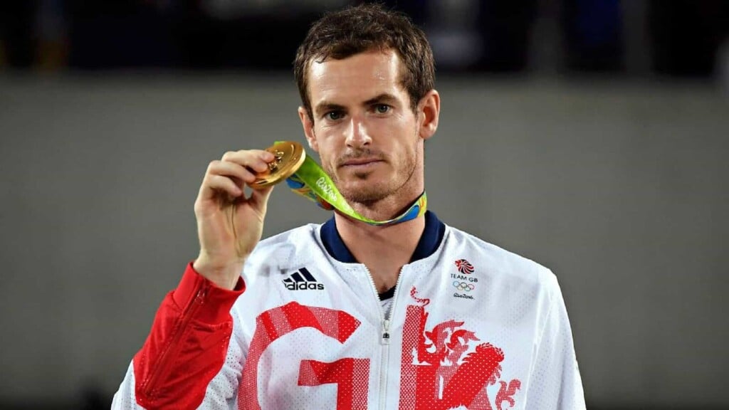 Andy Murray with the 2016 Rio Olympics Gold Medal