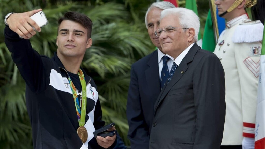 Basile with president of Italy, Sergio Mattarella